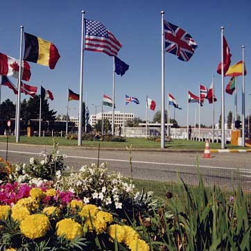 Billedet viser NATO's hovedkvarter.